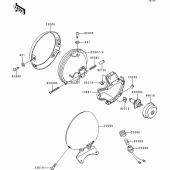 Схема узла: Headlight(s) для Kawasaki VN1500 VN1500 Classic