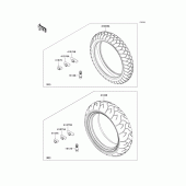 Схема узла: Шины для Kawasaki ZR750 Z750S