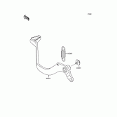 Схема вузла: Лапка гальма для Kawasaki KL110 KSR