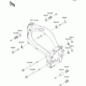 Схема вузла: Кріплення двигуна для Kawasaki ZX750 Ninja ZX-7RR