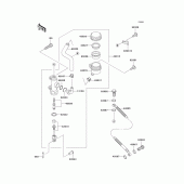 Схема узла: Задний тормозной цилиндр для Kawasaki ZG1000 Concours