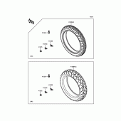 Схема вузла: Шини для Kawasaki EN650 Vulcan S