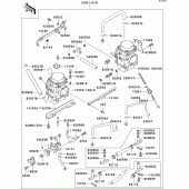 Схема вузла: Карбюратор(1/2) для Kawasaki EL250 Eliminator 250