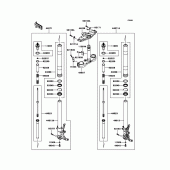 Схема узла: Вилка передней оси для Kawasaki ZG1400 1400GTR ABS