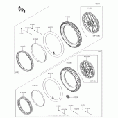 Схема узла: Колеса (Шины) для Kawasaki KLX140 KLX140