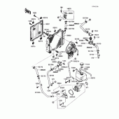 Схема вузла: Радіатор (1/2)(ja004011-ka005002) для Kawasaki EX250 Ninja 250