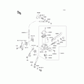 Схема вузла: Передній гальмівний циліндр Kawasaki KLX250 KLX250S