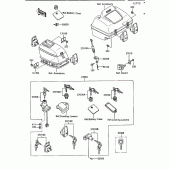 Схема вузла: Ignition switch/locks/reflectors для Kawasaki ZG1200 Voyager XII
