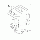 Схема узла: Катушка зажигания для Kawasaki ZR750 Zephyr