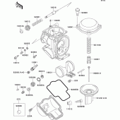 Схема вузла: Карбюратор parts(1/2) для Kawasaki ZX1100 ZZ-R1100