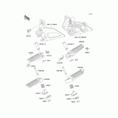 Схема узла: Подножки для Kawasaki EX250 ZZR250