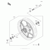 Схема узла: Переднее колесо для Kawasaki ZX1000 Ninja 1000 ABS