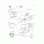 Схема вузла: Fuel evaporative system для Kawasaki ZX1100 GPZ1100