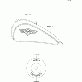 Схема вузла: Decals(white/red)(vn800-b1) для Kawasaki VN800 Vulcan 800 Classic