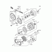 Схема вузла: Заднє колесо & Привідний ланцюг для Kawasaki KLX110 KLX110