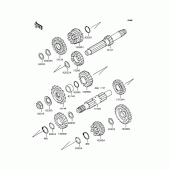 Схема вузла: Трансмісія для Kawasaki VN400 Vulcan Drifter