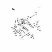 Схема вузла: Задній маятник для Kawasaki KLX110 KLX110L