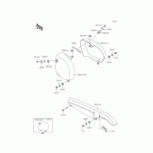 Схема вузла: Задні бічні обтічники & Захист ланцюга для Kawasaki BJ250 Estrella