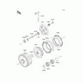 Схема узла: Сцепление для Kawasaki KX100