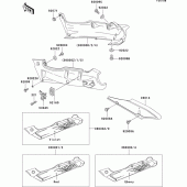 Схема вузла: Side covers/chain cover(1/2)(zx600-e3) для Kawasaki ZX600 ZZ-R600