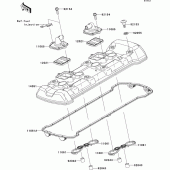 Схема узла: Клапанная крышка для Kawasaki ZR1000 Z1000