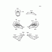 Схема вузла: Наклейки (Евонії/Рід; KL250-H5) для Kawasaki KL250 KL250 Super Sherpa