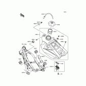 Схема вузла: Паливний бак для Kawasaki KX100