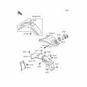 Схема узла: Крыло для Kawasaki KL250 KL250 Super Sherpa