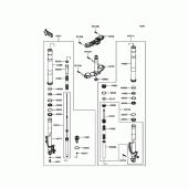 Схема вузла: Вилка передньої осі для Kawasaki ZR900 Z900 ABS