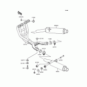 Схема вузла: Вихлопна система для Kawasaki ZX400 ZZR400