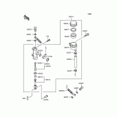 Схема вузла: Задній гальмівний циліндр для Kawasaki ZX900 GPZ900R