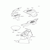 Схема вузла: Decals(red/ebony/violet) для Kawasaki ZX600 Ninja ZX-6R