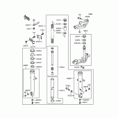Схема вузла: Вилка передньої осі для Kawasaki EX250 ZZR250