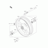 Схема вузла: Ступиця переднього колеса для Kawasaki VN1500 VN1500 Mean Streak