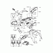 Схема вузла: Облицювальні елементи для Kawasaki ZX1000 Ninja ZX-10R ABS