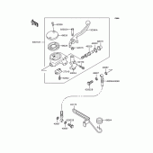Схема вузла: Передній гальмівний циліндр для Kawasaki VN400 Vulcan Classic