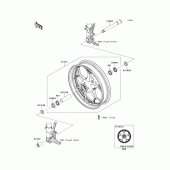 Схема вузла: Ступиця переднього колеса для Kawasaki ZX1400 ZZR1400 ABS