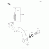 Схема узла: Лапка тормоза для Kawasaki KX100