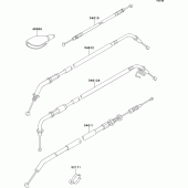 Схема узла: Тросики для Kawasaki EJ650 W650