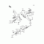 Схема вузла: Підніжки для Kawasaki BN125 Eliminator