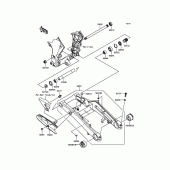 Схема вузла: Задній важіль (маятник) для Kawasaki ZR1000 Z1000