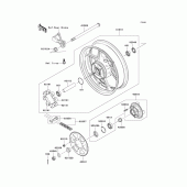 Схема вузла: Ступиця заднього колеса для Kawasaki KLE650 Versys 650