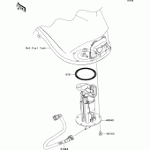 Схема узла: Топливный насос для Kawasaki ZX1000 Ninja 1000 ABS