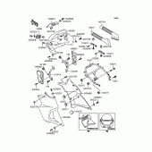 Схема вузла: Обтічник (KLE400-A1) для Kawasaki KLE400