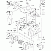 Схема узла: Воздушный фильтр для Kawasaki ZR1200 ZRX1200