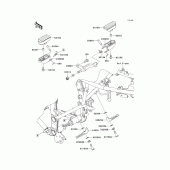 Схема вузла: Підніжки для Kawasaki KLX250 KLX250SF