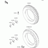Схема узла: Шины для Kawasaki VN1500 VN1500 Classic Tourer Fi