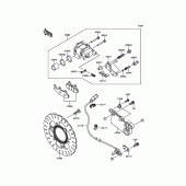 Схема вузла: Заднє гальмо для Kawasaki BX250 NINJA 250SL ABS
