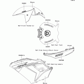 Схема вузла: Decals (green) (dbf) для Kawasaki ZX1400 ZZR1400 ABS