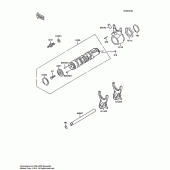 Схема вузла: Перемикання/вилка перемикача для Kawasaki ZX600 Ninja 600R
